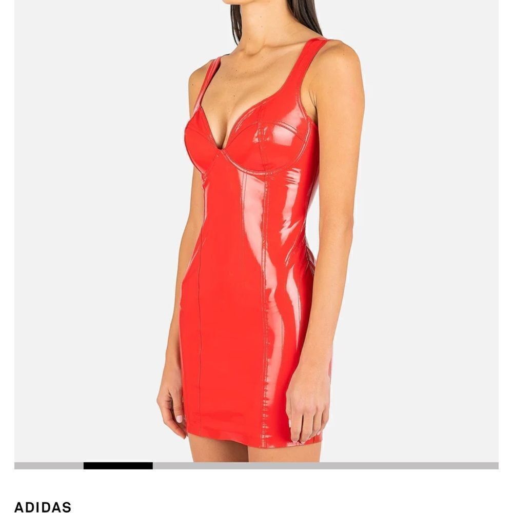 Ivy Park, Ivy Heart Red Latex Dress, Size XS - Picture 6 of 15